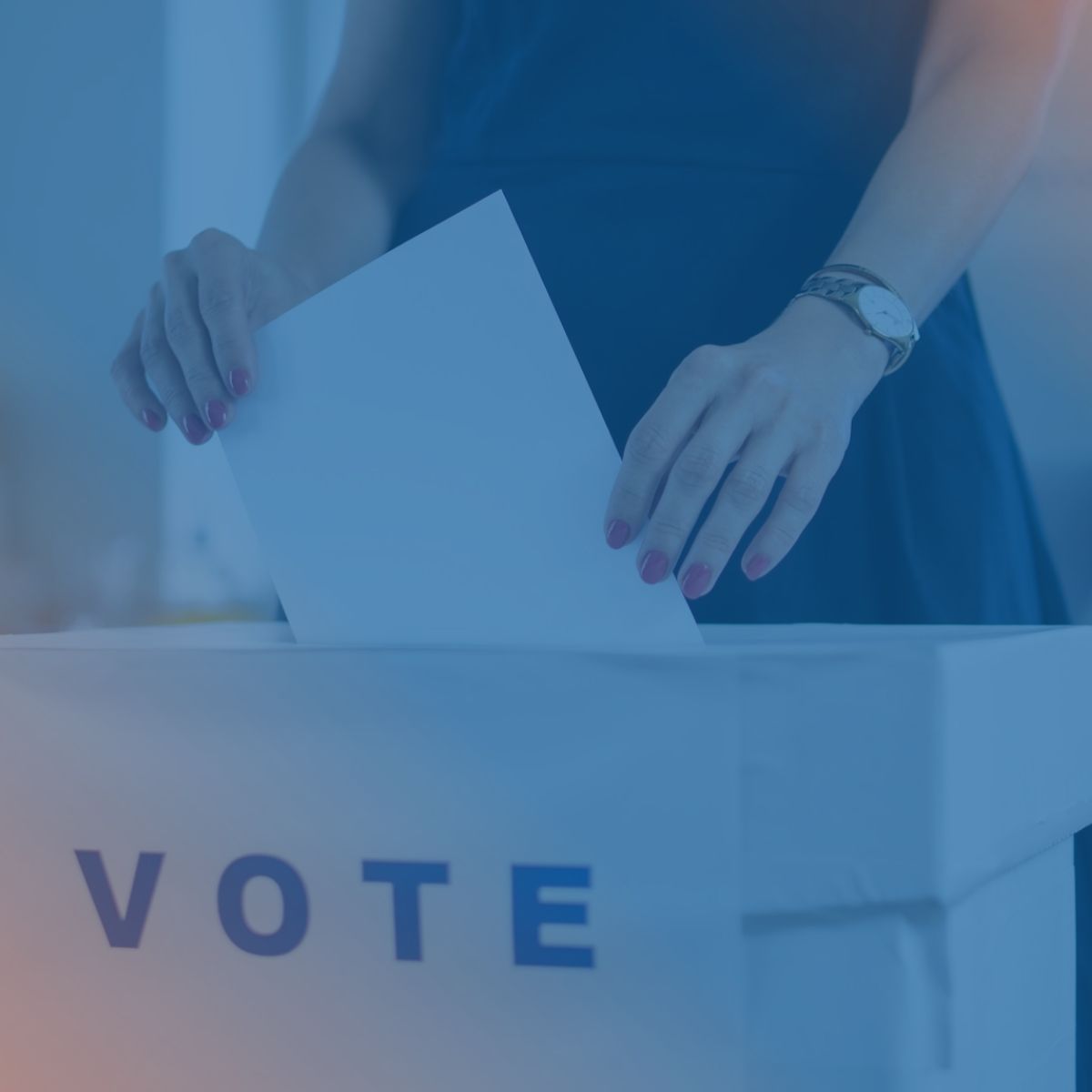 a woman casting her vote in a ballet