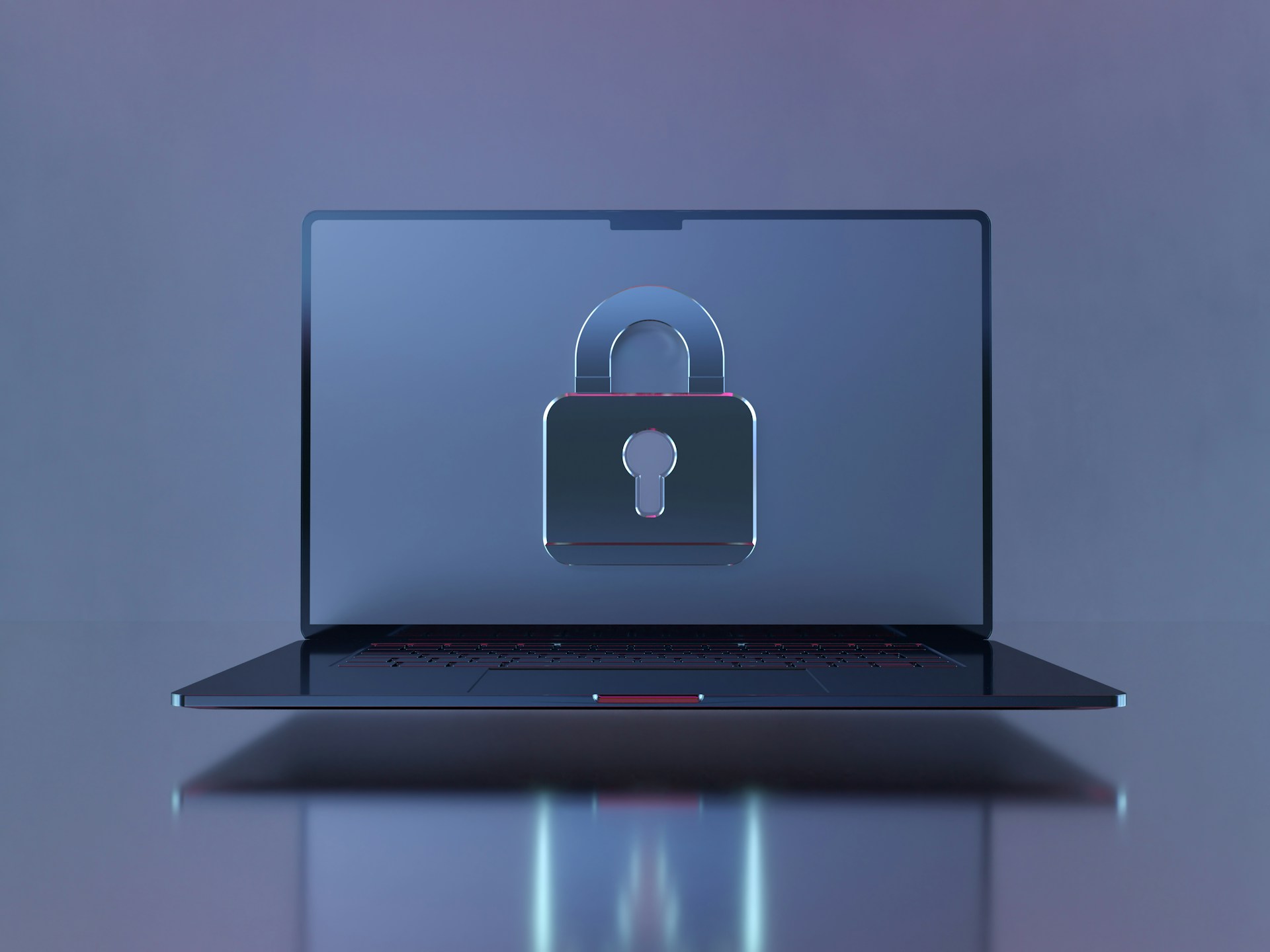 lock on a laptop screen